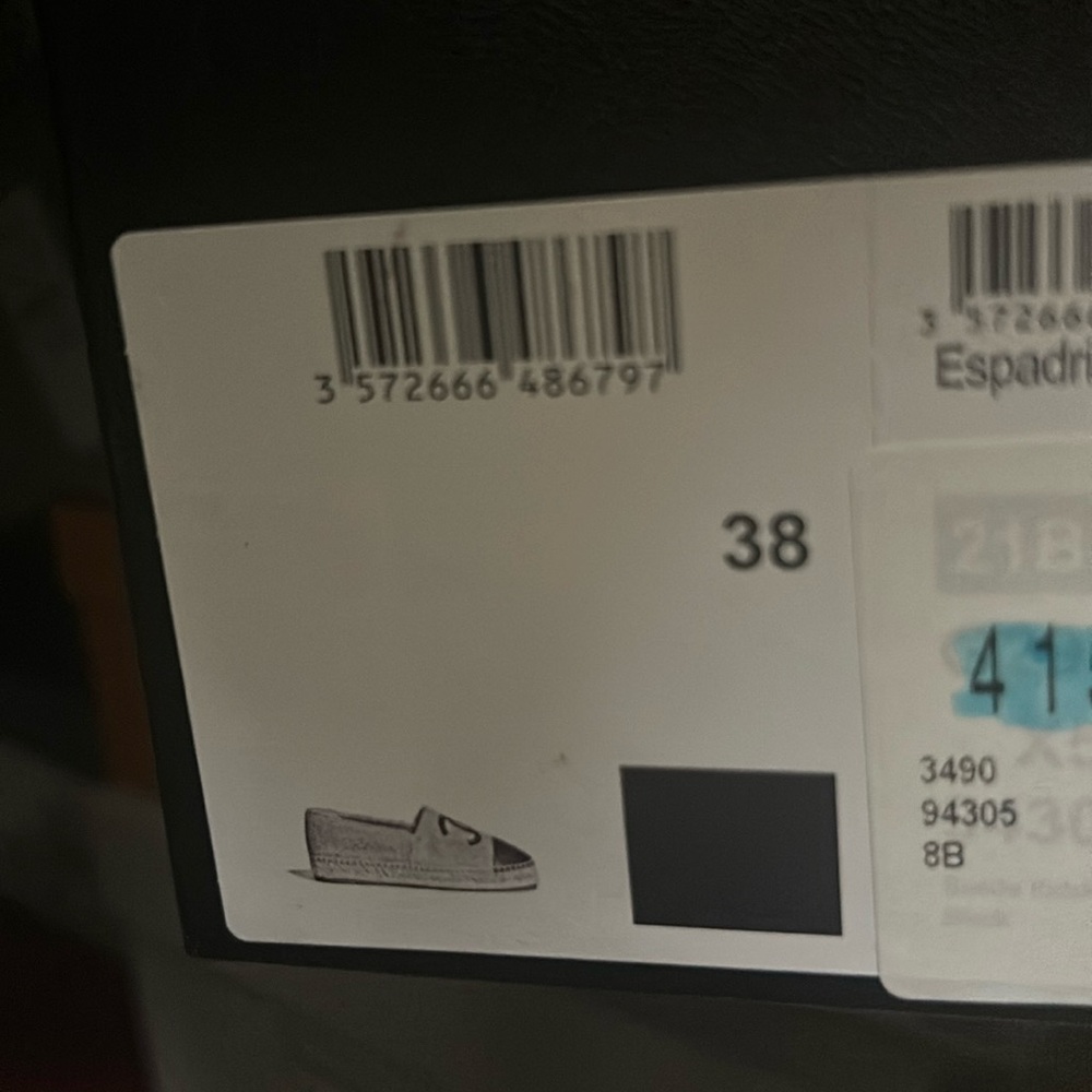 100% Authentic Chanel Women’s size 38 / 8 Black on Black Espadrilles- with Box - Picture 7 of 9